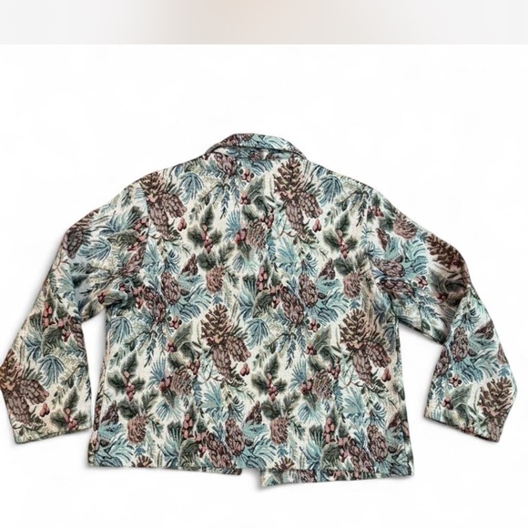 🌿 Vintage Floral Tapestry Cropped Jacket | Boho Anthropologie Style - Picture 4 of 5